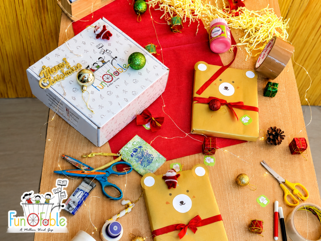 We hand-wrap Fun'O'Fable book boxes — curated children's books delivered across India.