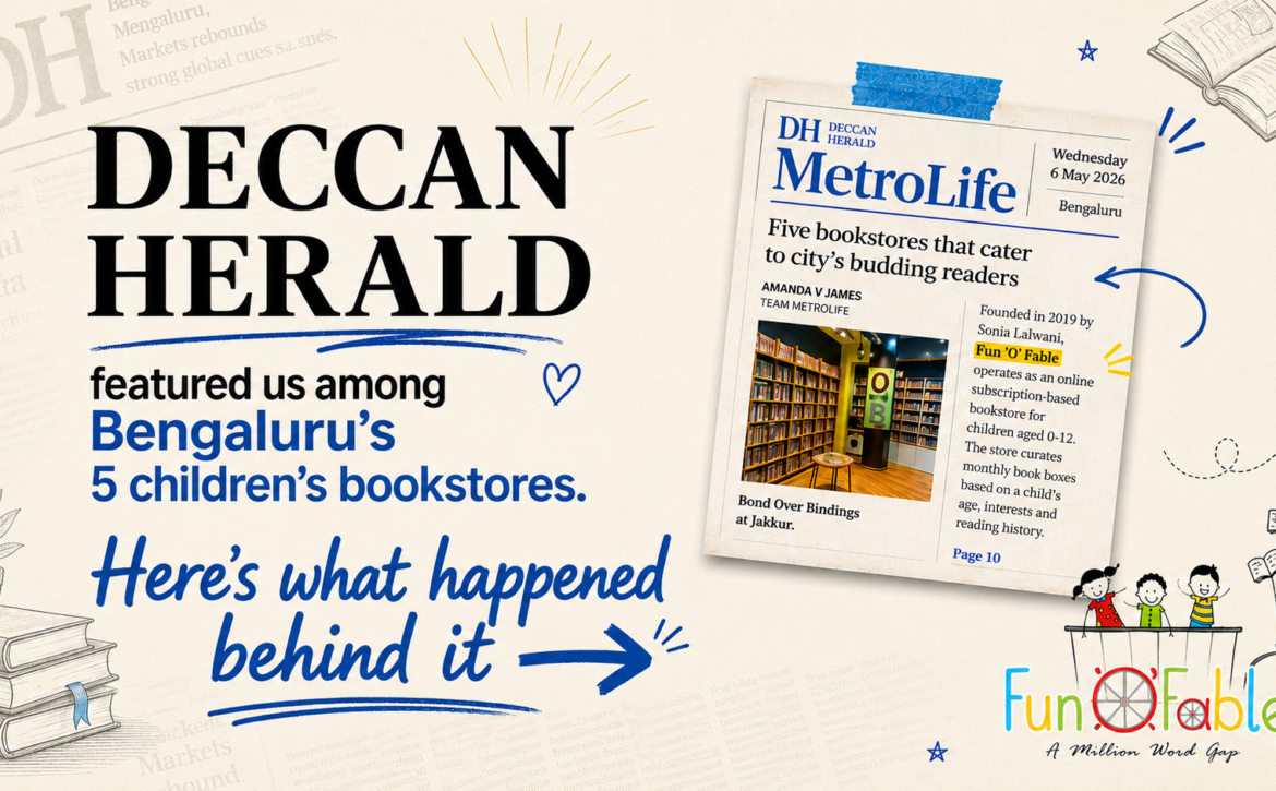 Fun'O'Fable featured in Deccan Herald among five Bengaluru bookstores that cater to the city's budding readers